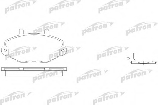 pbp701 PATRON Комплект тормозных колодок, дисковый тормоз
