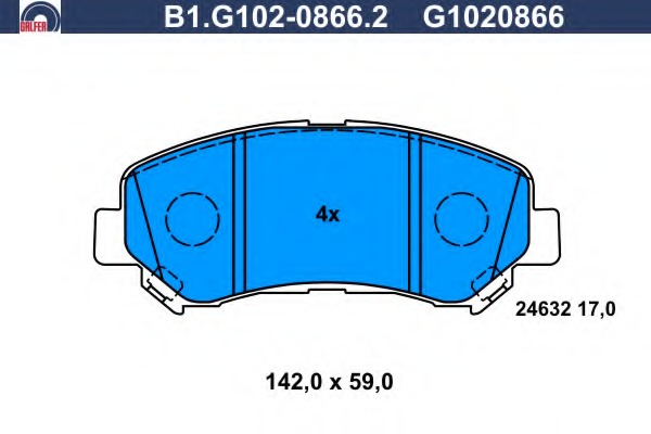 Купить B1.G102-0866.2 Galfer Комплект тормозных колодок, дисковый тормоз в интернет-магазине Ravta – самая низкая цена