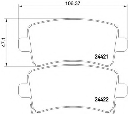 Купить 2442101 Textar Комплект тормозных колодок, дисковый тормоз в интернет-магазине Ravta – самая низкая цена