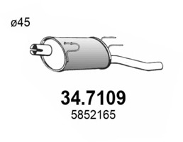 Купить 34.7109 ASSO Глушитель выхлопных газов конечный в интернет-магазине Ravta – самая низкая цена