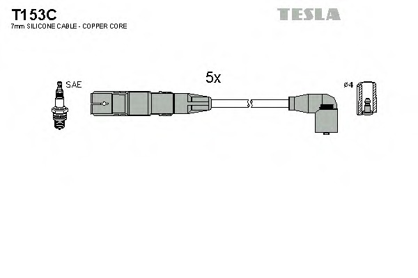 t153c TESLA Комплект проводов зажигания