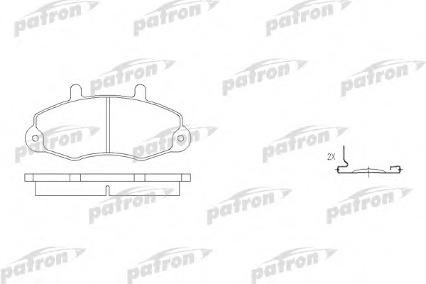 pbp1338 PATRON Комплект тормозных колодок, дисковый тормоз