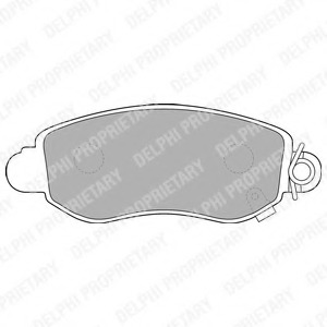 LP1582 Delphi Комплект тормозных колодок, дисковый тормоз