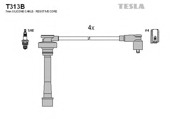 Купить t313b TESLA Комплект проводов зажигания в интернет-магазине Ravta – самая низкая цена
