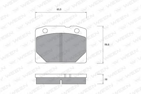 151-1103 WEEN Комплект тормозных колодок, дисковый тормоз