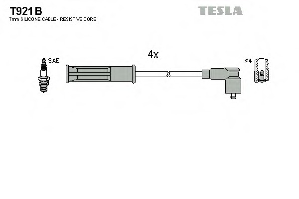 Купить t921b TESLA Комплект проводов зажигания в интернет-магазине Ravta – самая низкая цена