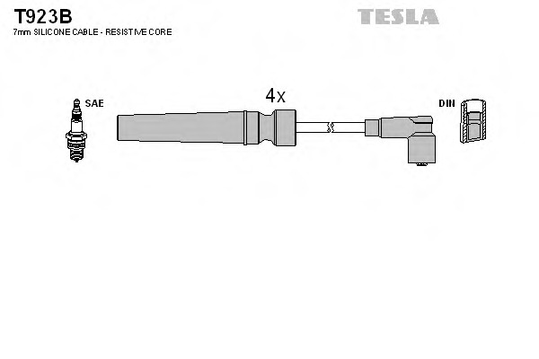 t923b TESLA Комплект проводов зажигания