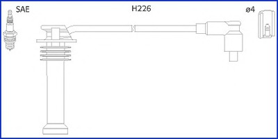 134672 HUCO Комплект проводов зажигания