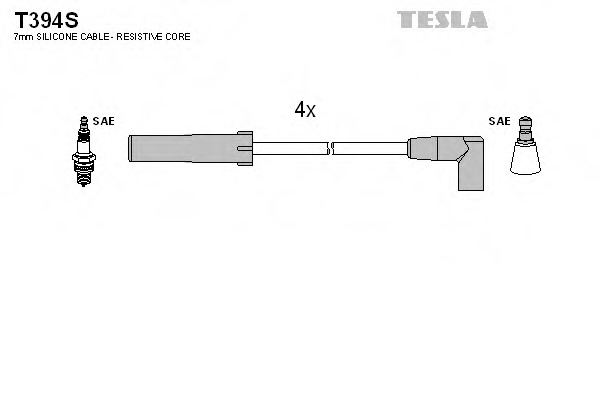 t394s TESLA Комплект проводов зажигания