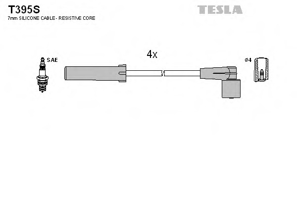 Купить t395s TESLA Комплект проводов зажигания в интернет-магазине Ravta – самая низкая цена