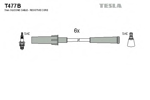 t477b TESLA Комплект проводов зажигания