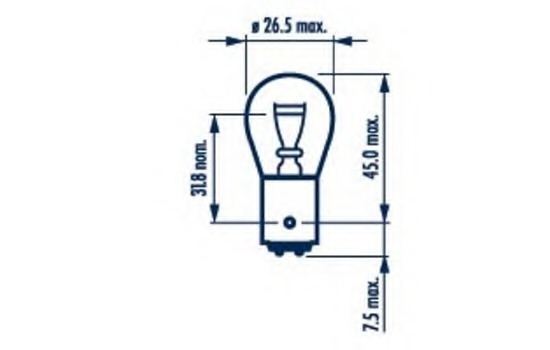 17881 Narva Лампа накаливания, фонарь сигнала тормож./ задний габ. огонь; Лампа накаливания, фонарь сигнала торможения; Лампа накаливания, задняя противотум