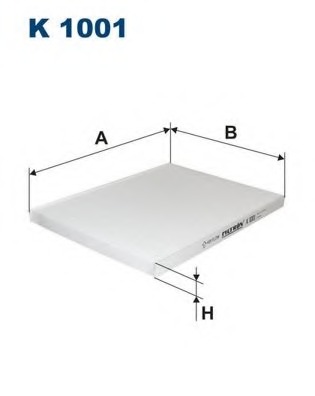 Купить K1001 Фильтр, воздух во внутренном пространстве в интернет-магазине Ravta – самая низкая цена
