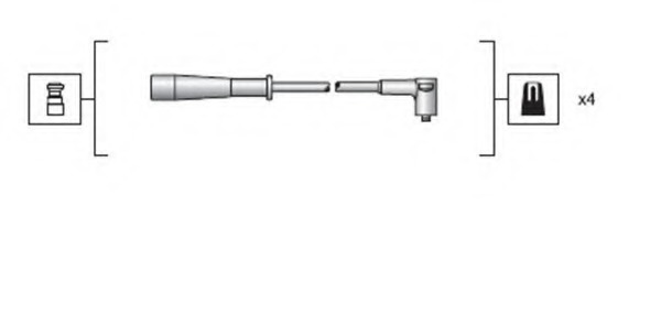 941318111130 MAGNETI MARELLI Комплект проводов зажигания