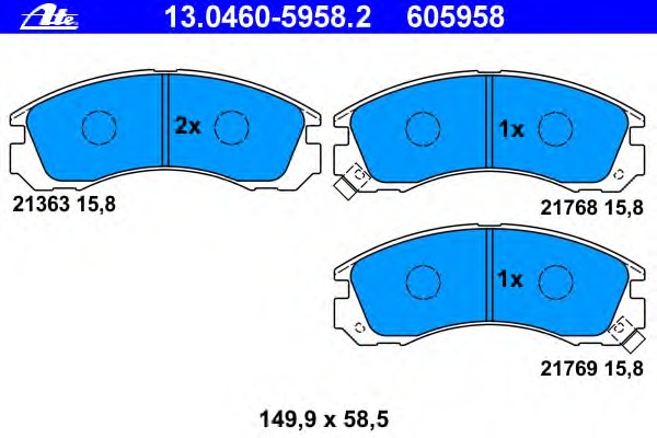 213631601 ZIMMERMANN Комплект тормозных колодок, дисковый тормоз