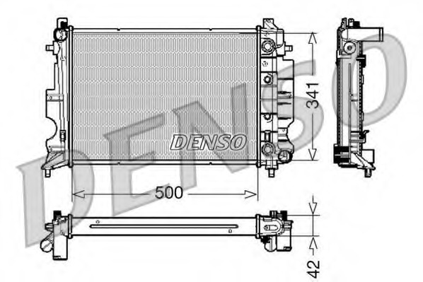 DRM25012 Denso Радиатор, охлаждение двигателя