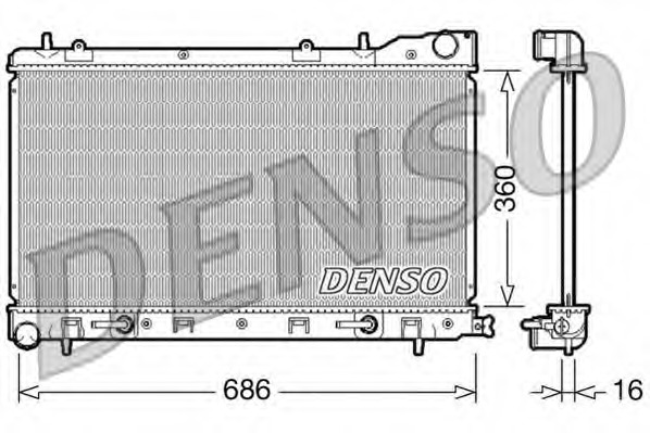 Купить DRM36001 Denso Радиатор, охлаждение двигателя в интернет-магазине Ravta – самая низкая цена