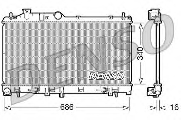 Купить DRM36009 Denso Радиатор, охлаждение двигателя в интернет-магазине Ravta – самая низкая цена