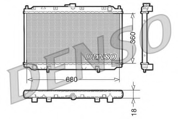 Купить DRM46011 Denso Радиатор, охлаждение двигателя в интернет-магазине Ravta – самая низкая цена