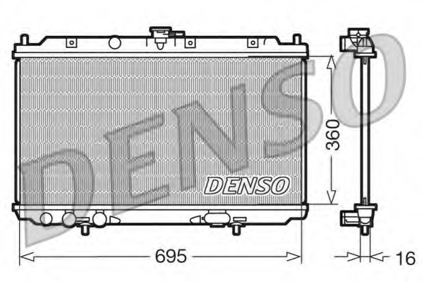 Купить DRM46012 Denso Радиатор, охлаждение двигателя в интернет-магазине Ravta – самая низкая цена