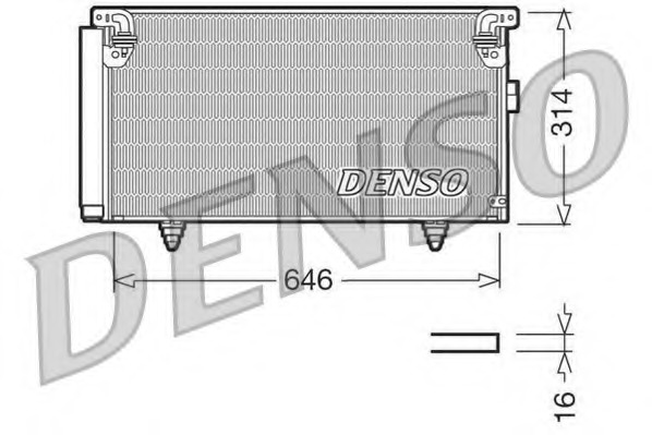 DCN36001 Denso Конденсатор, кондиционер