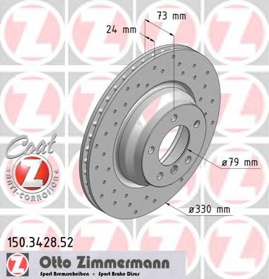 Купить 150.3428.52 ZIMMERMANN Тормозной диск в интернет-магазине Ravta – самая низкая цена