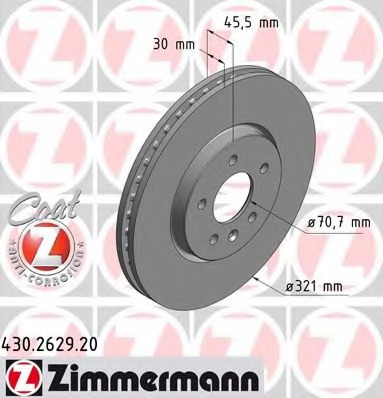 430.2629.20 ZIMMERMANN Тормозной диск