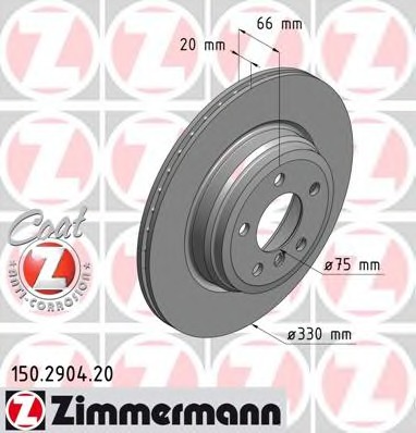 Купить 150.2904.20 ZIMMERMANN Тормозной диск в интернет-магазине Ravta – самая низкая цена