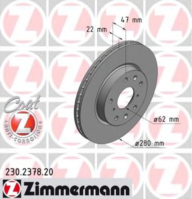 Купить 230.2378.20 ZIMMERMANN Тормозной диск в интернет-магазине Ravta – самая низкая цена