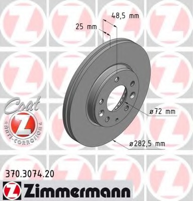 370.3074.20 ZIMMERMANN Тормозной диск