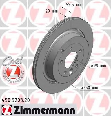 Купить 450.5203.20 ZIMMERMANN Тормозной диск в интернет-магазине Ravta – самая низкая цена