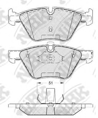 PN0513 NiBK Комплект тормозных колодок, дисковый тормоз