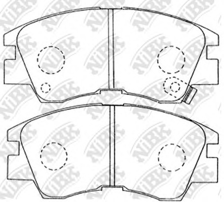 PN3172 NiBK Комплект тормозных колодок, дисковый тормоз