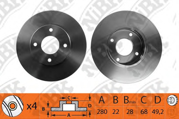 Купить RN1146 NiBK Тормозной диск в интернет-магазине Ravta – самая низкая цена