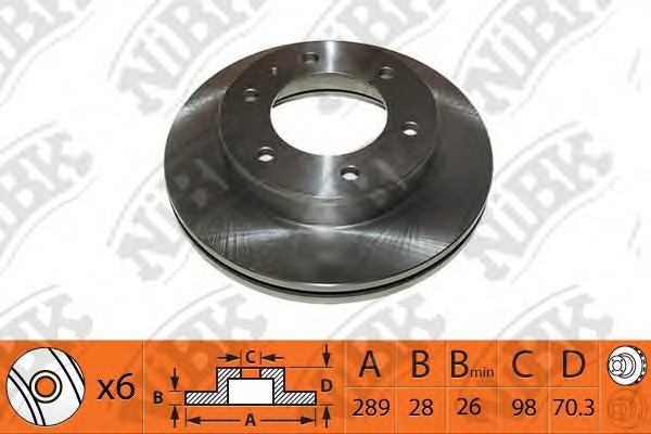 Купить RN1465 NiBK Тормозной диск в интернет-магазине Ravta – самая низкая цена