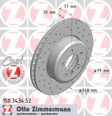 150.3434.52 ZIMMERMANN Тормозной диск