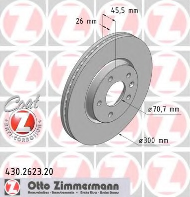 430.2623.20 ZIMMERMANN Тормозной диск