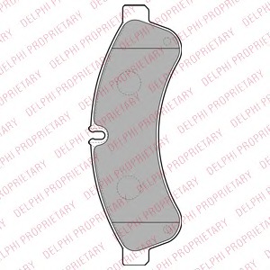LP2063 Delphi Комплект тормозных колодок, дисковый тормоз