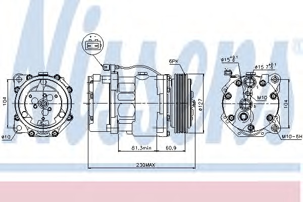 89061 Nissens Компрессор, кондиционер