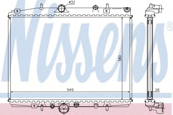 63704a NISSENS Радиатор, охлаждение двигателя