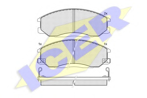 181372 ICER Комплект тормозных колодок, дисковый тормоз