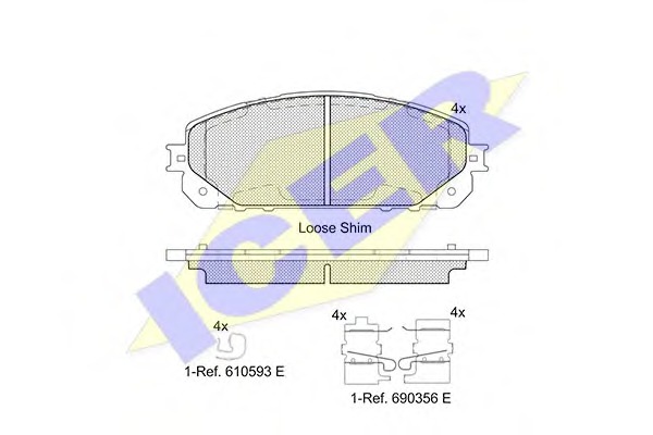 182177 Комплект тормозных колодок, дисковый тормоз