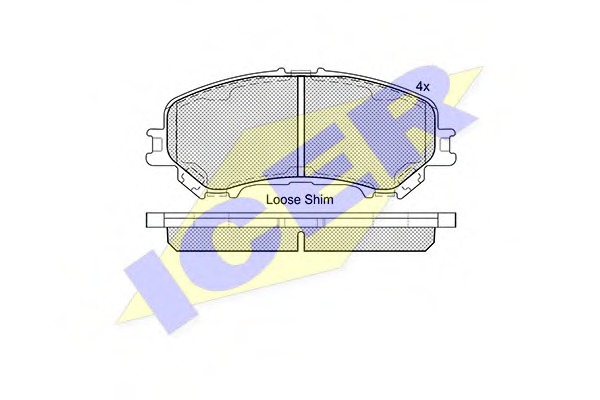 182181 ICER Комплект тормозных колодок, дисковый тормоз