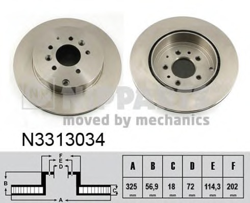 Купить N3313034 Nipparts Тормозной диск в интернет-магазине Ravta – самая низкая цена