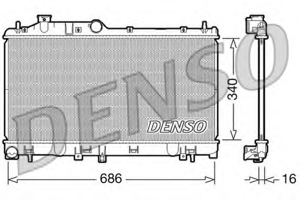 DRM36007 Denso Радиатор, охлаждение двигателя