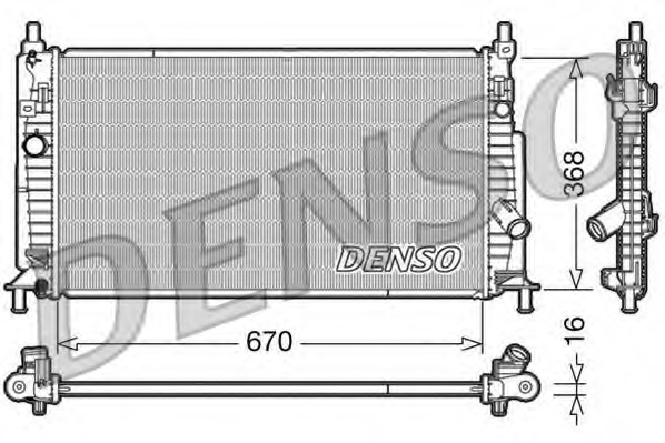 DRM44020 Denso Радиатор, охлаждение двигателя