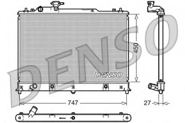 Купить DRM44025 Denso Радиатор, охлаждение двигателя в интернет-магазине Ravta – самая низкая цена