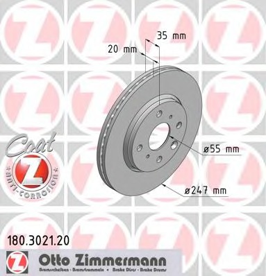 Купить 180.3021.20 ZIMMERMANN Тормозной диск в интернет-магазине Ravta – самая низкая цена