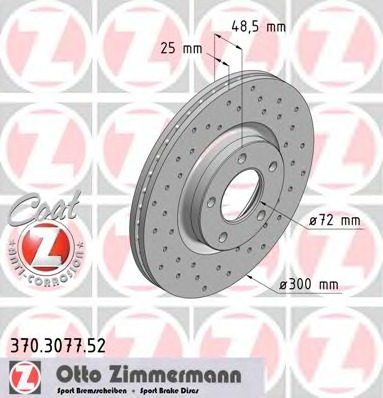 370.3077.52 ZIMMERMANN Тормозной диск