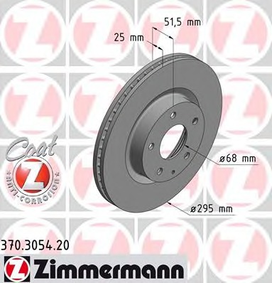 Купить 370.3054.20 ZIMMERMANN Тормозной диск в интернет-магазине Ravta – самая низкая цена